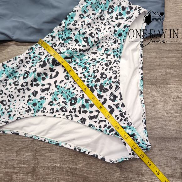 CharmLeaks Crop Top High Waist Bikini Swimsuit Size L - Picture 5 of 6